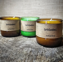 Load image into Gallery viewer, Soy Candle from Earth candles. Proudly made in New Zealand from re purposed bottles. These are tealights and 100 grams. 