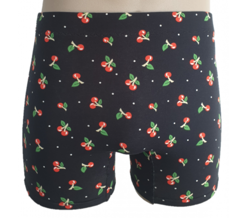 Mens cotton underwear, Wild Cherry design, hand made in New Zealand.