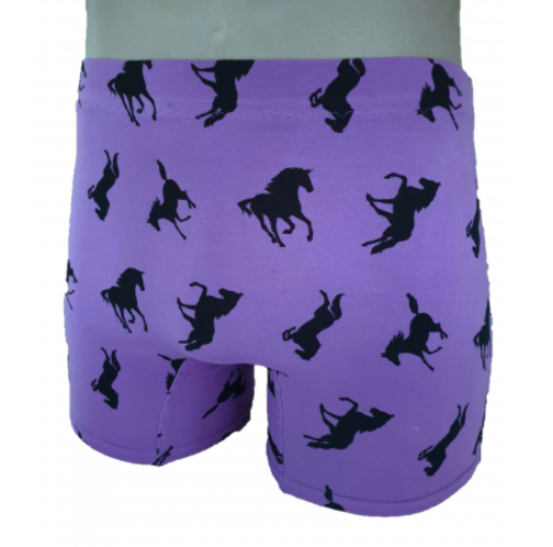 Mens cotton underwear, Horses design, hand made in New Zealand.
